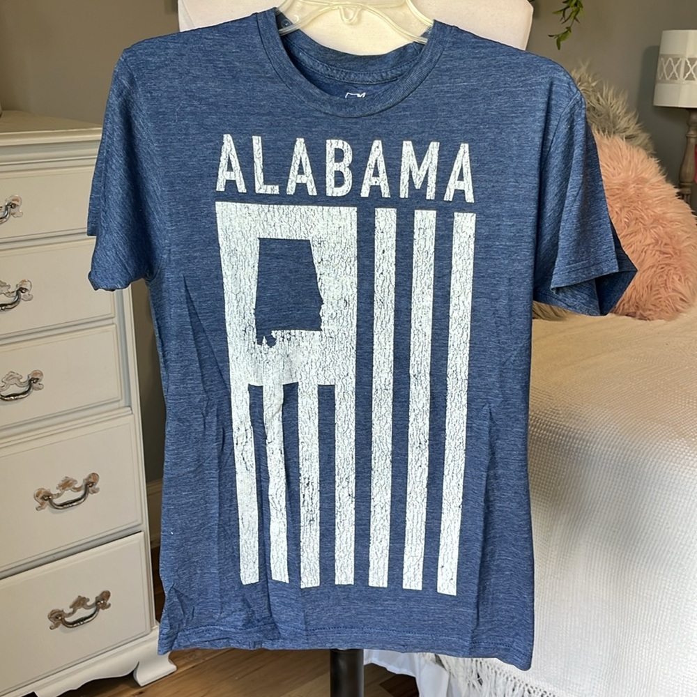 Alabama Tshirt Blue Short Sleeve Cotton